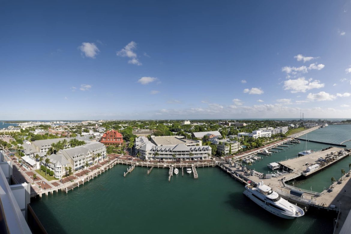 Yacht docked in a Florida harbor