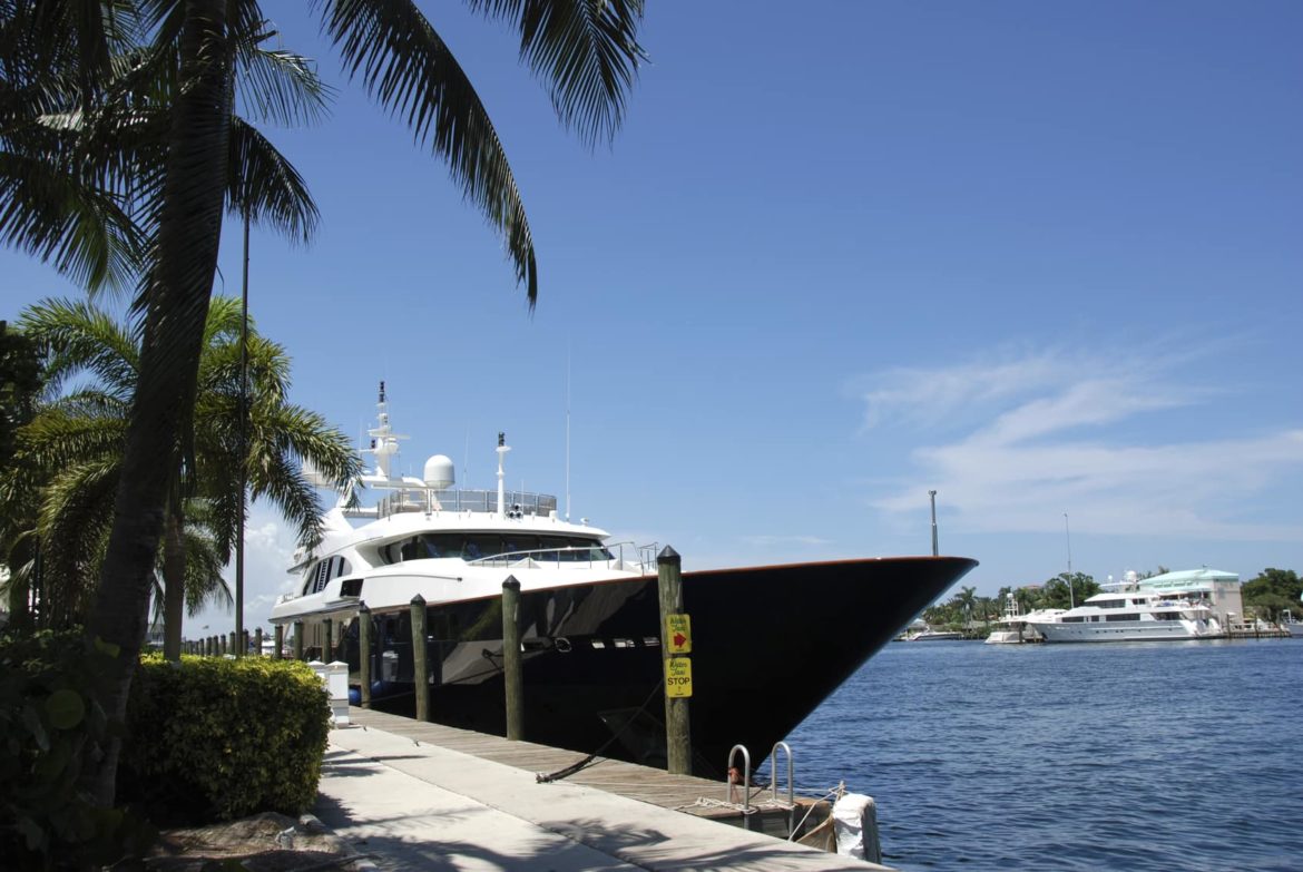 Yacht in port at Ft Lauderdale