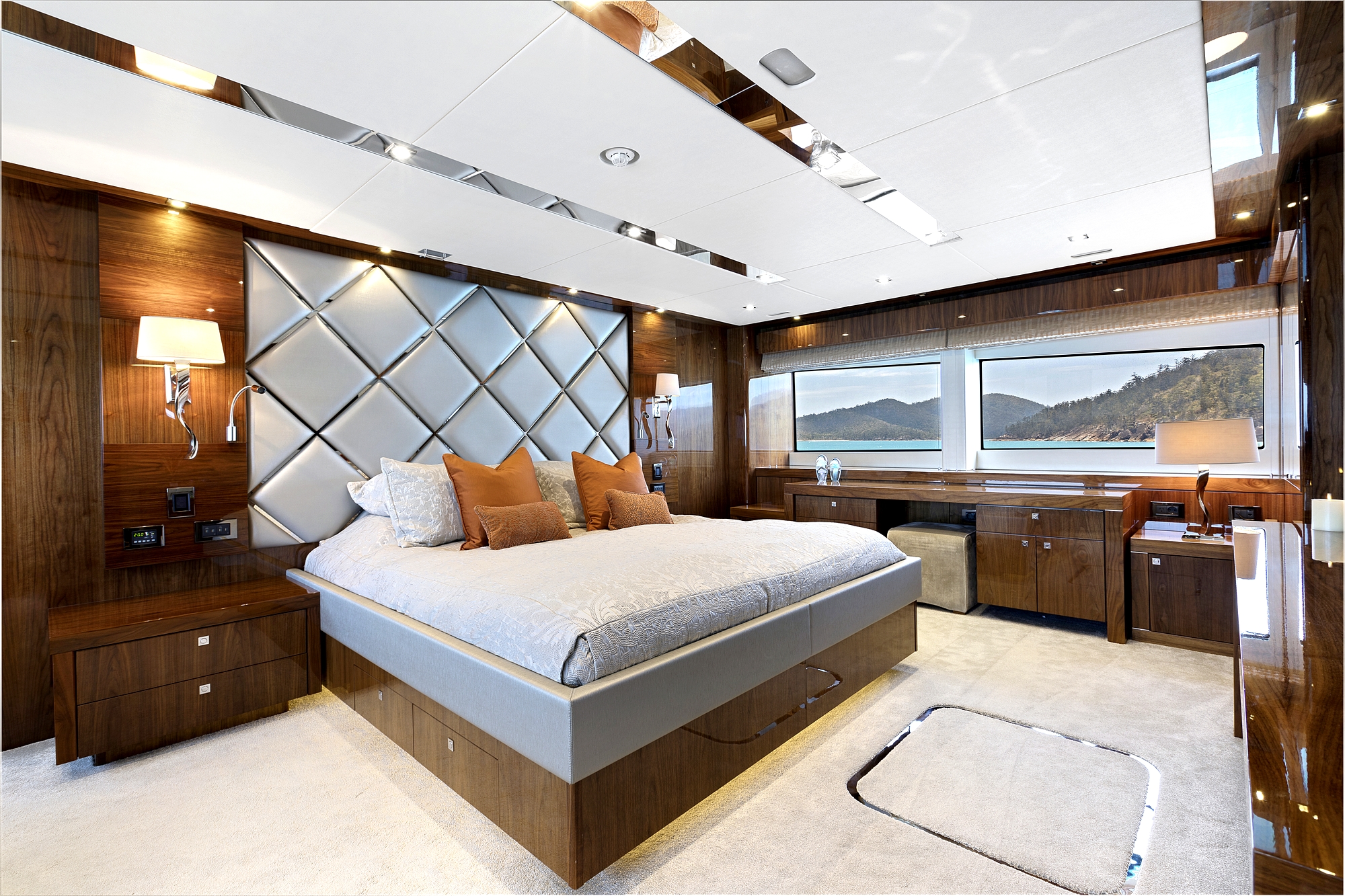 master suite onboard luxury yacht Settlement