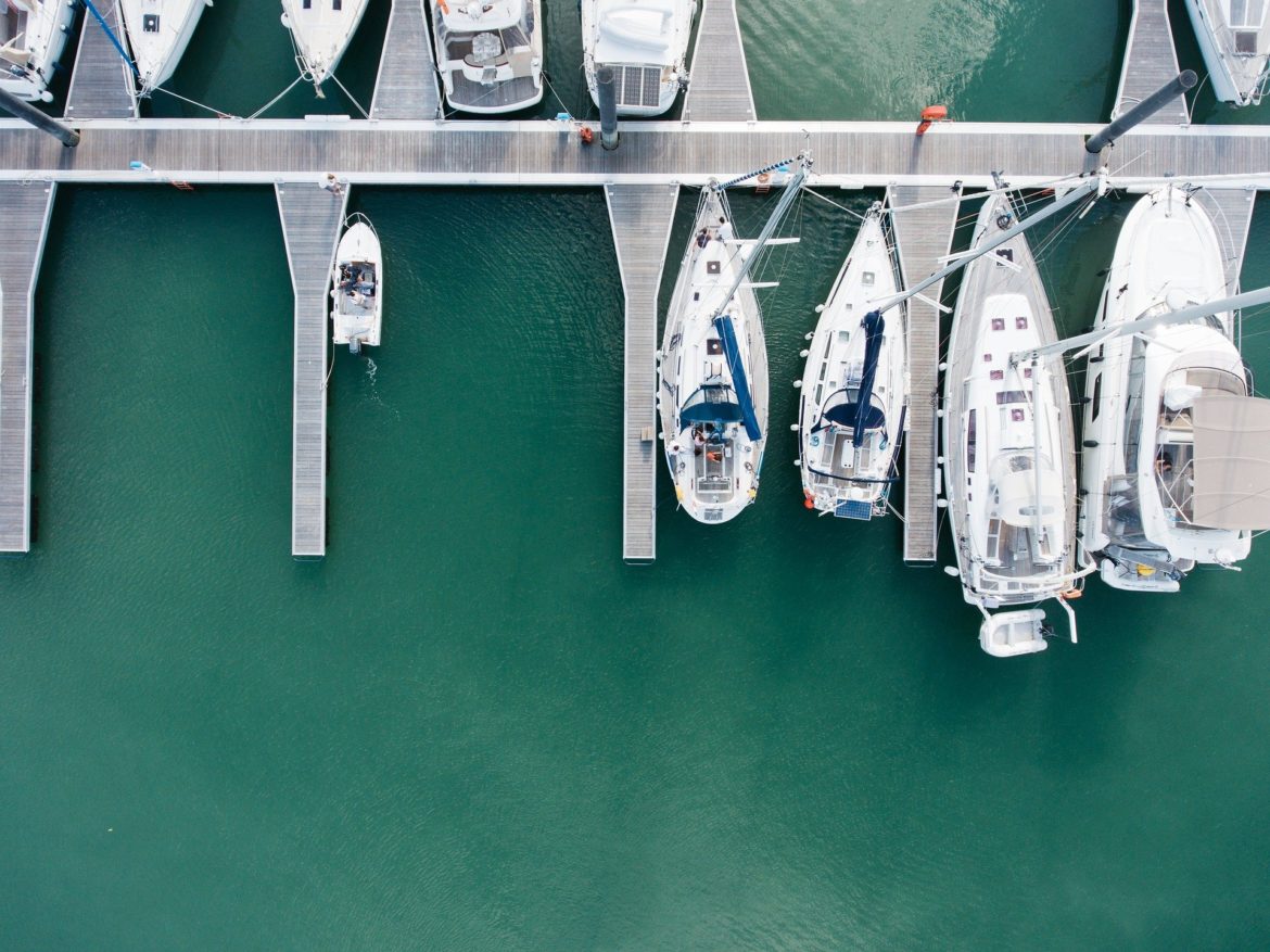 private yachts at anchor